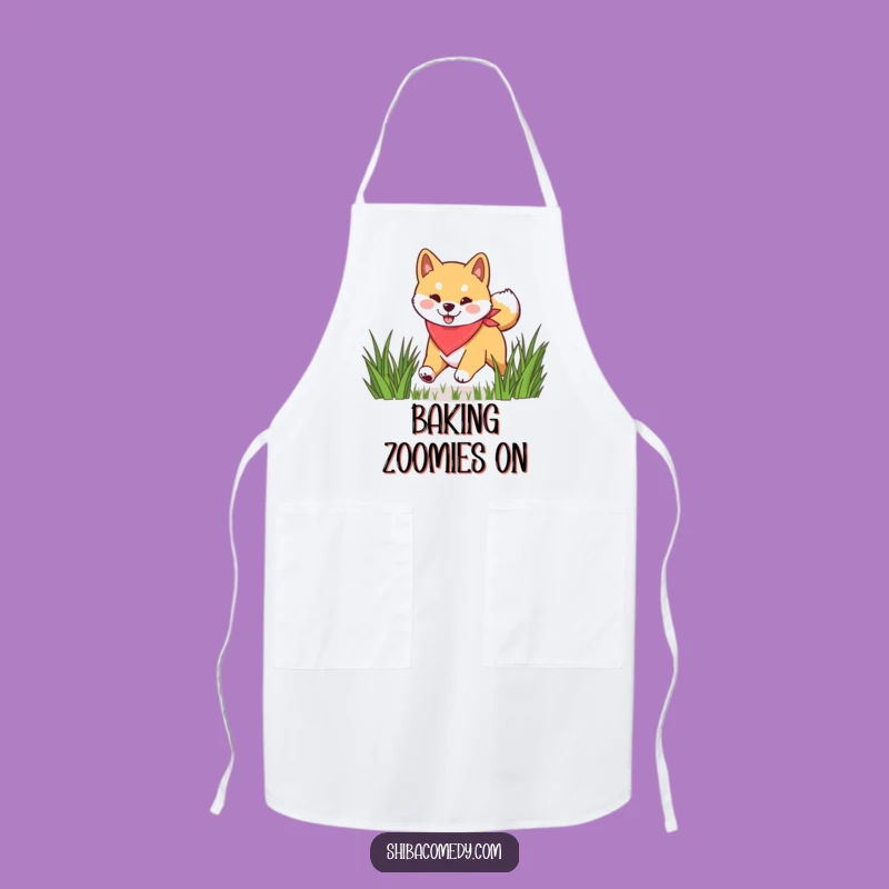 Funny Shiba Inu Bandana Grass Apron, Kitchen Fun, Perfect Funny Gift