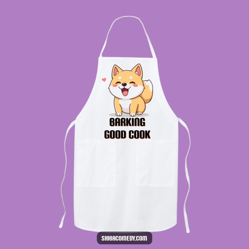 Funny Shiba Inu Apron: Chef's Happy Wag, Cook with Canine Enthusiasm