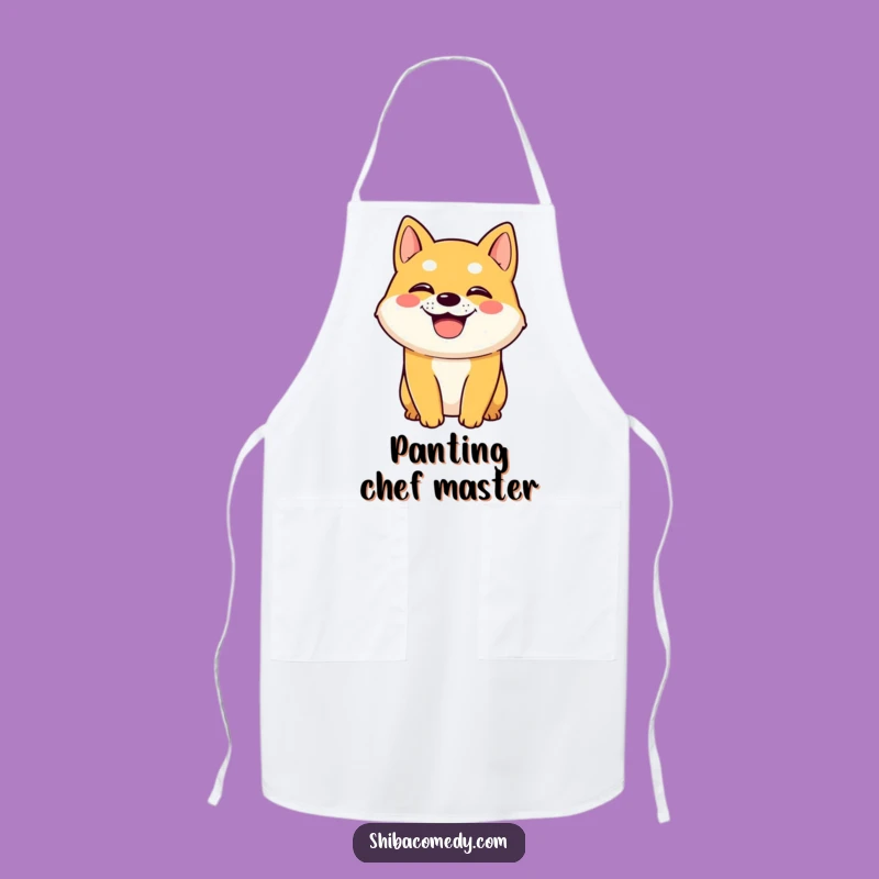 Funny Shiba Inu Apron: Chef's Grin Award, Cook with Joyful Flair