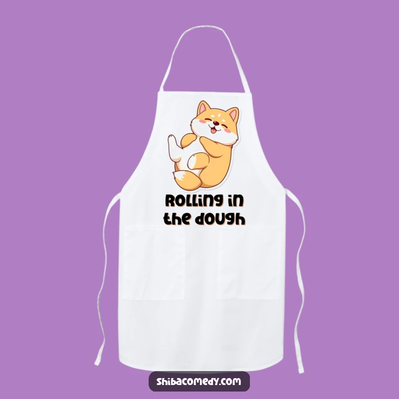 Funny Shiba Inu Rolling Apron: Cook and Laugh with This Playful Kitchen Gift