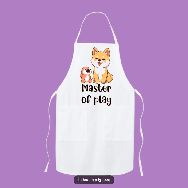 Funny Shiba Inu Toy Lover Apron: Cook with Canine Happiness!