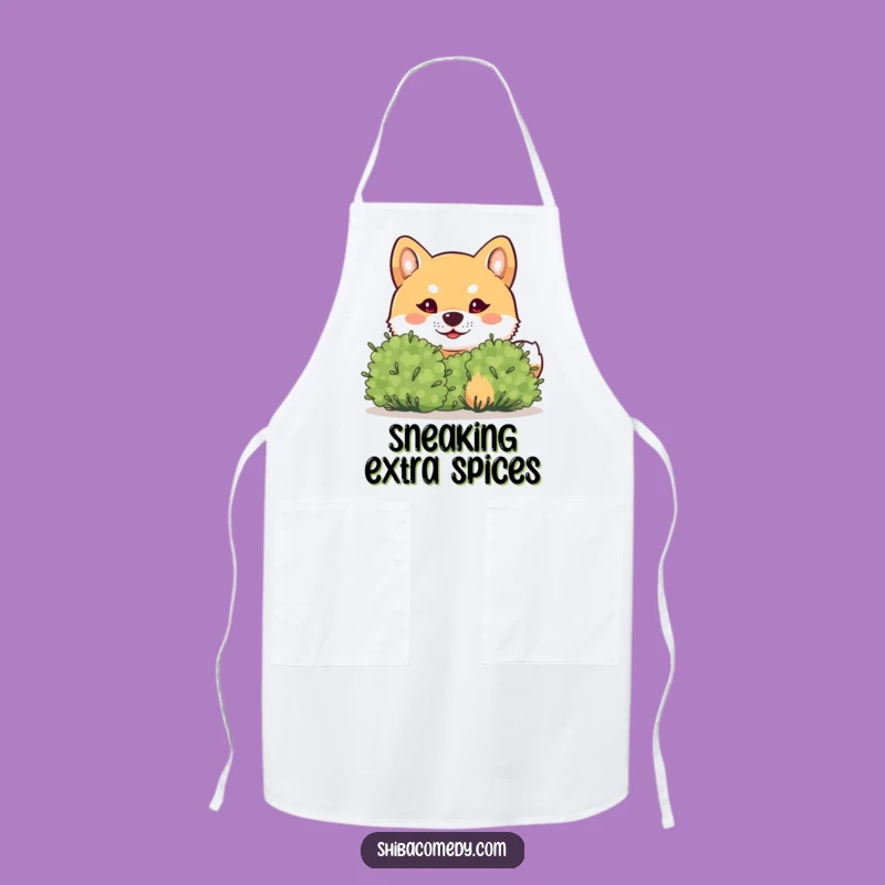 Funny Shiba Inu Mischief Apron - Playful Dog Chef Gift