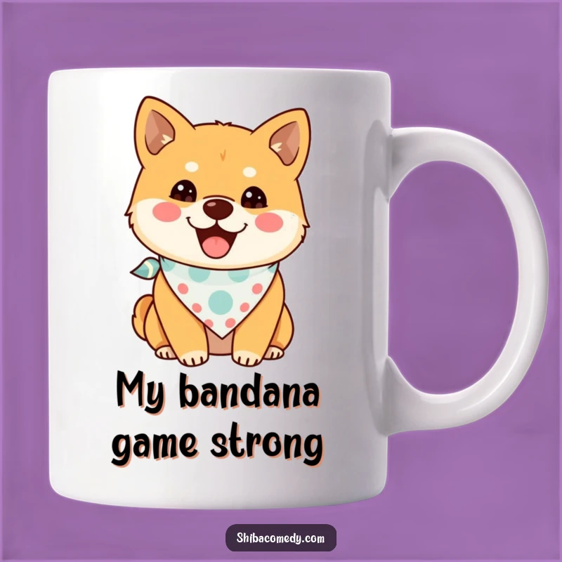 Funny Shiba Inu Bandana Mug: Adorable Dog Lover Gift for Coffee Enthusiasts