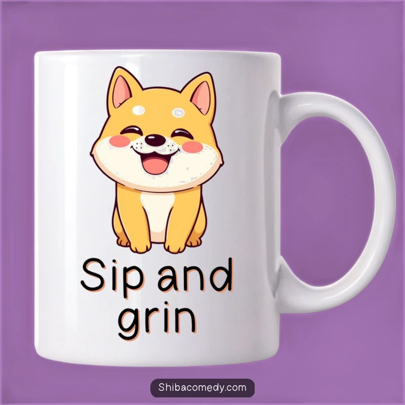 Funny Shiba Inu Mug: Grinning Pant, Perfect Gift for Happy Dogs