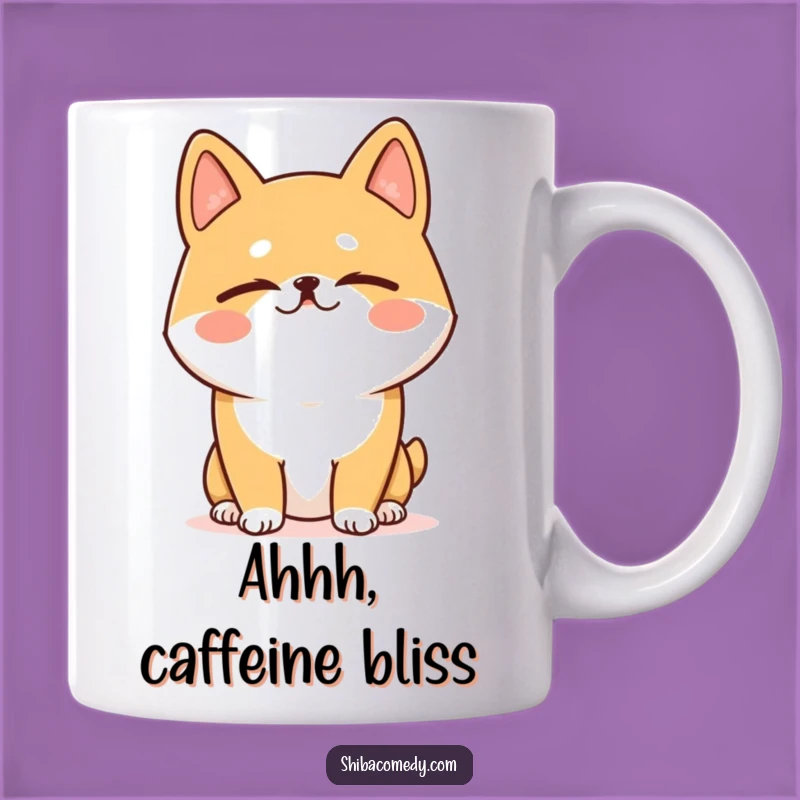 Funny Shiba Inu Sigh Mug - Relaxed Dog Gift for Calm Moments