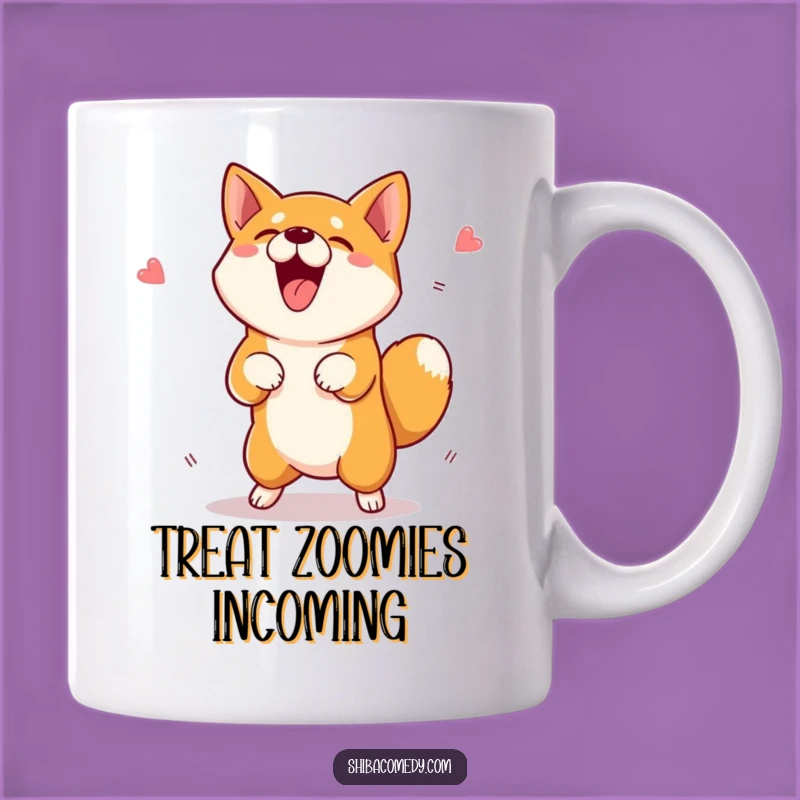 Funny Jumping Shiba Inu Treat Mug: Excitable Dog Lover Gift for Coffee