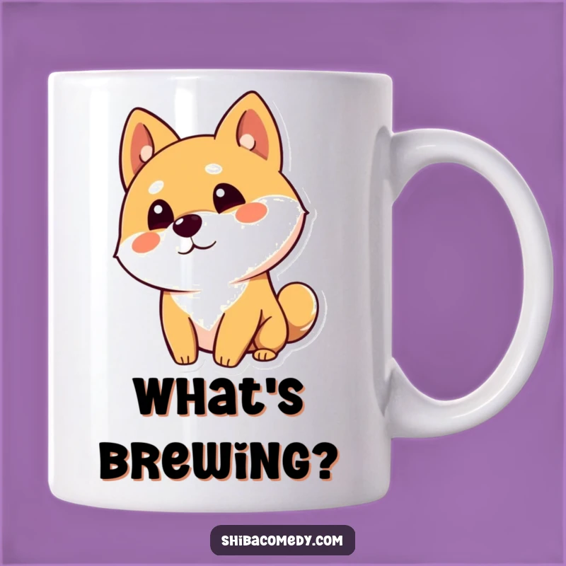 Funny Shiba Inu Mug: Curious Head Tilt, Perfect Gift for Inquisitive Minds