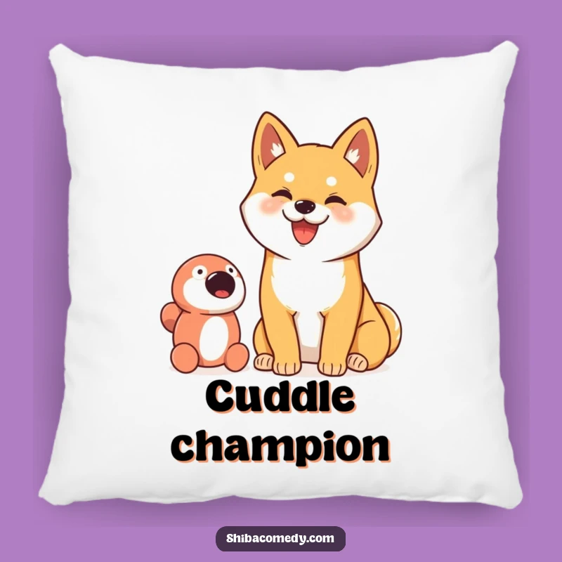 Funny Shiba Inu Toy Lover Pillow: Huggable Canine Joy!