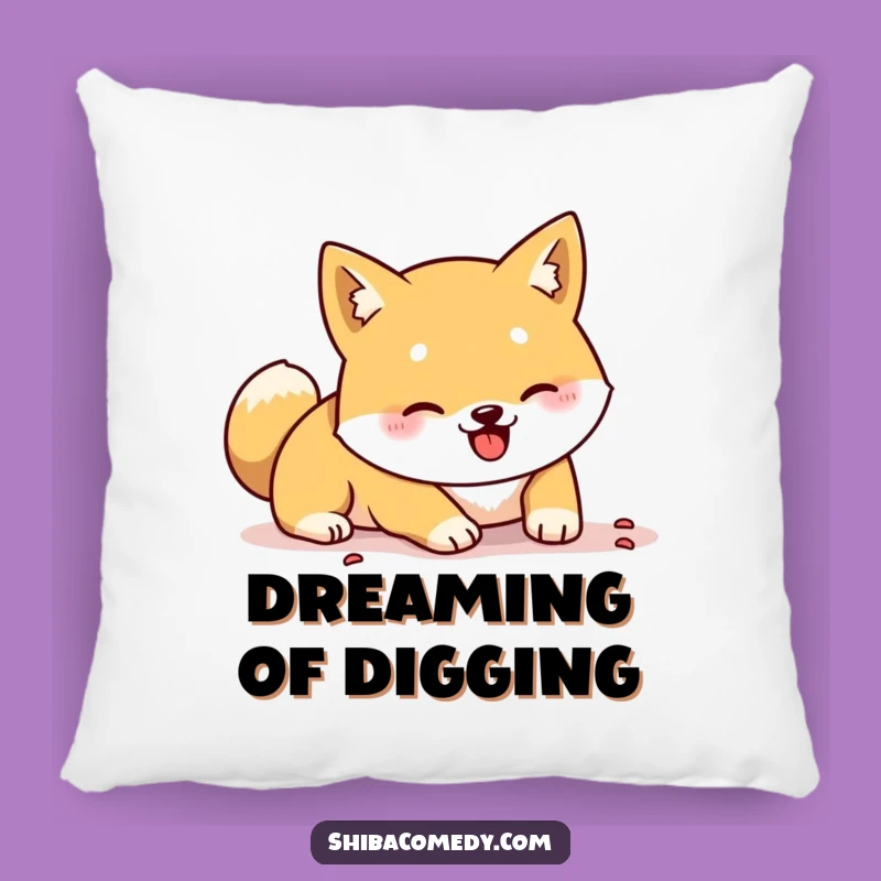 Soft Funny Shiba Inu Digging Pillow - Cozy Paws, Hilarious Dog Gift