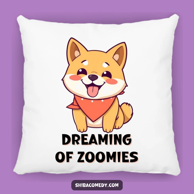 Funny Smiling Shiba Inu Bandana Pillow: Cozy Happiness