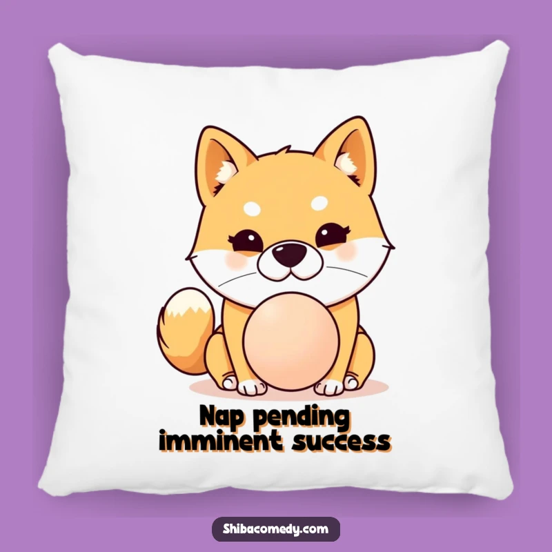 Funny Shiba Inu Balancing Ball Pillow: Comfy & Hilarious Home Decor