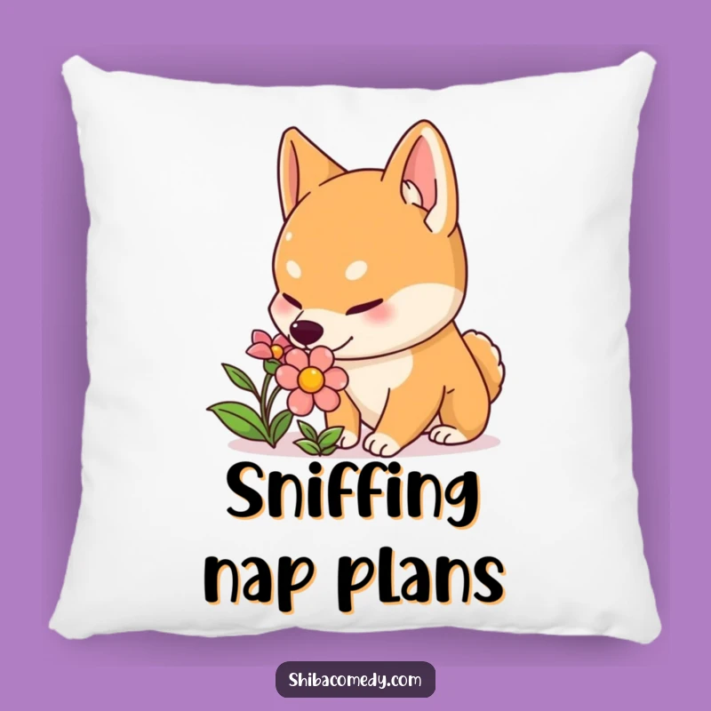Funny Shiba Inu Flower Pillow: Cozy Comfort with a Hilarious Gentle Touch!