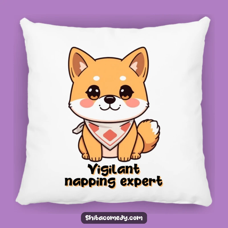 Funny Shiba Inu Pillow - Alert Dog Cushion, Cozy Gift for Shiba Enthusiasts