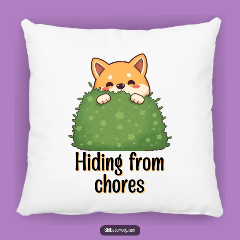 Funny Mischievous Shiba Inu Pillow: Cozy Sneaky Accent Gift