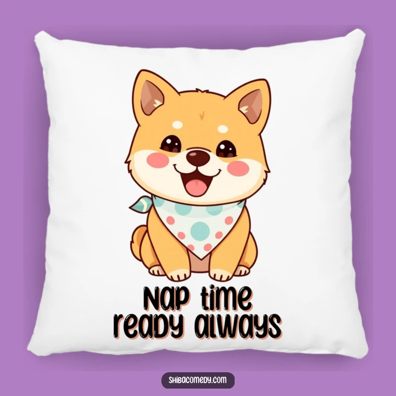 Funny Shiba Inu Bandana Pillow: Soft & Cute Dog Accent Cushion Gift