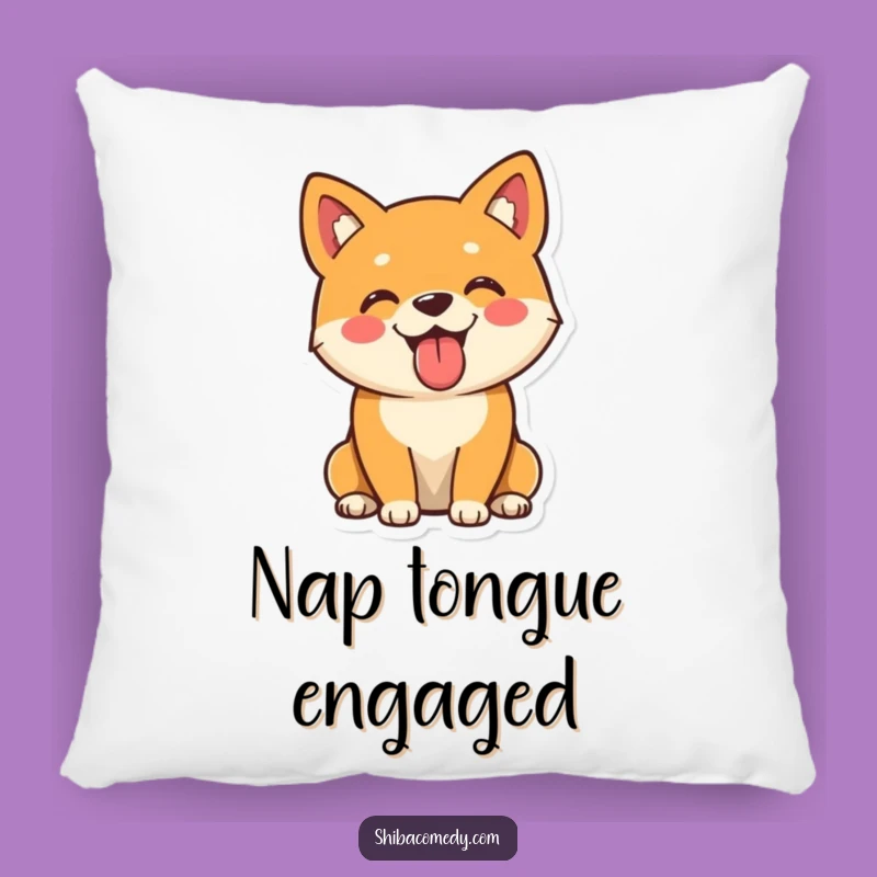 Funny Shiba Inu Pillow: Cozy Cheerful Dog, Soft & Happy Accent