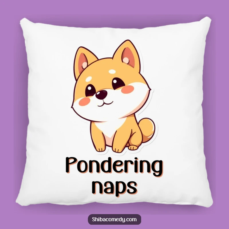 Funny Shiba Inu Pillow: Cozy Head Tilt Comfort, Add Pondering Vibes