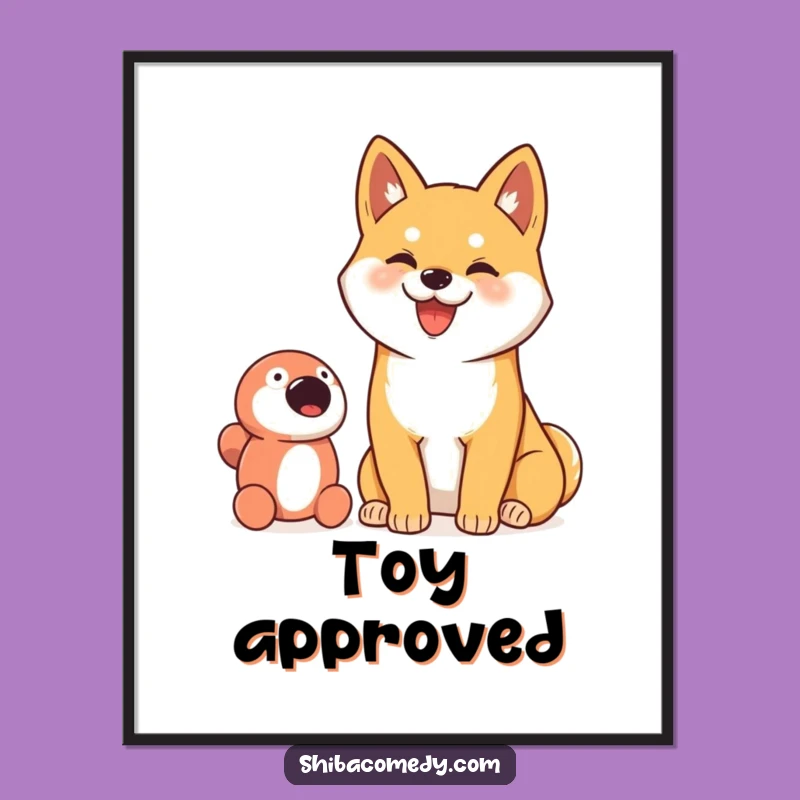 Funny Shiba Inu Toy Lover Digital Print: Bring Proud Joy Home!