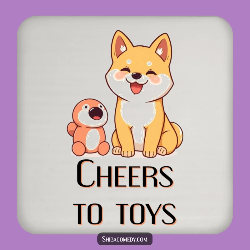 Funny Shiba Inu Toy Lover Coaster: Protect Surfaces with Canine Charm!