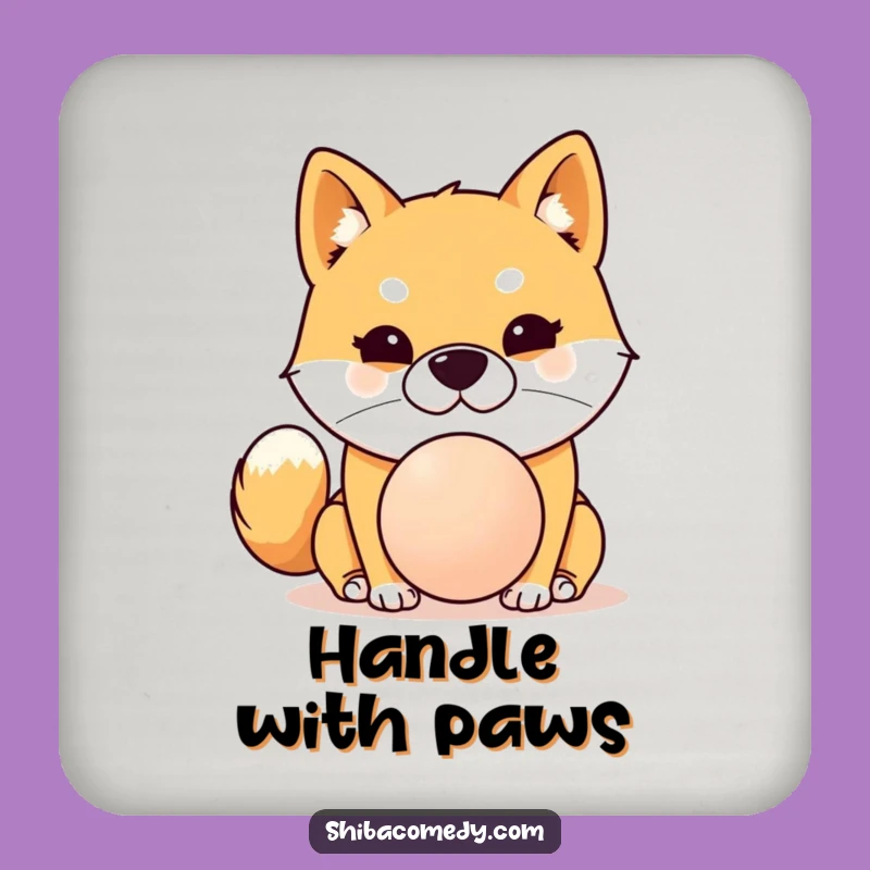 Funny Shiba Inu Balancing Ball Coaster: Protect Surfaces with Humor