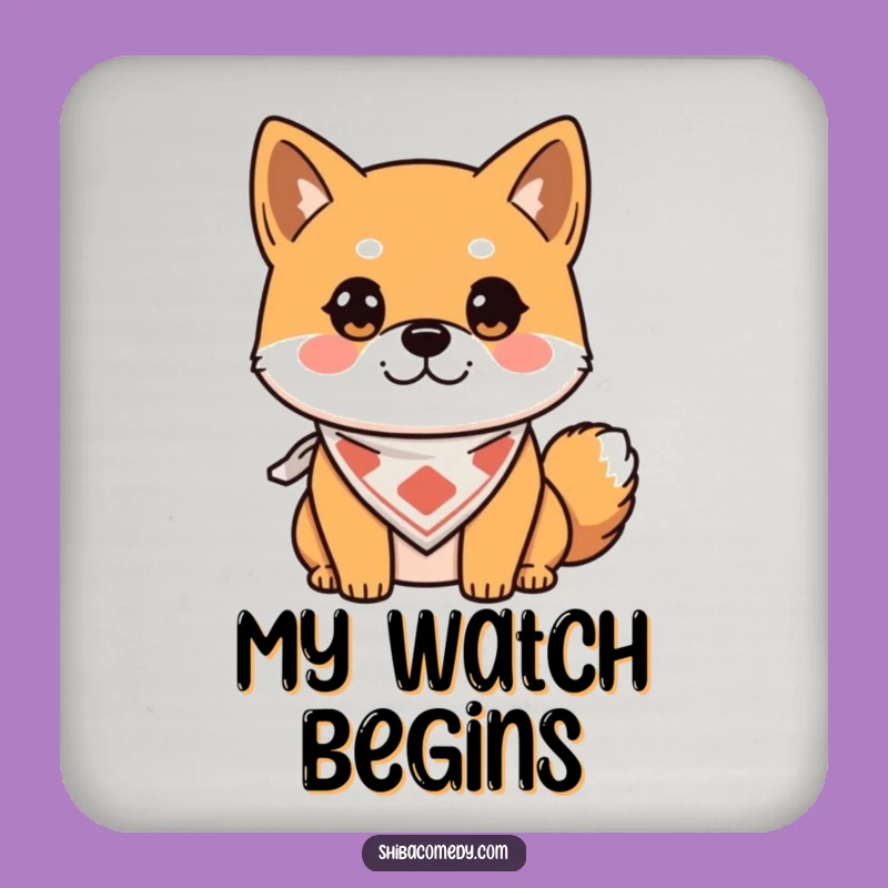 Funny Shiba Inu Coasters - Alert Dog Set, Perfect Gift for Table Protection