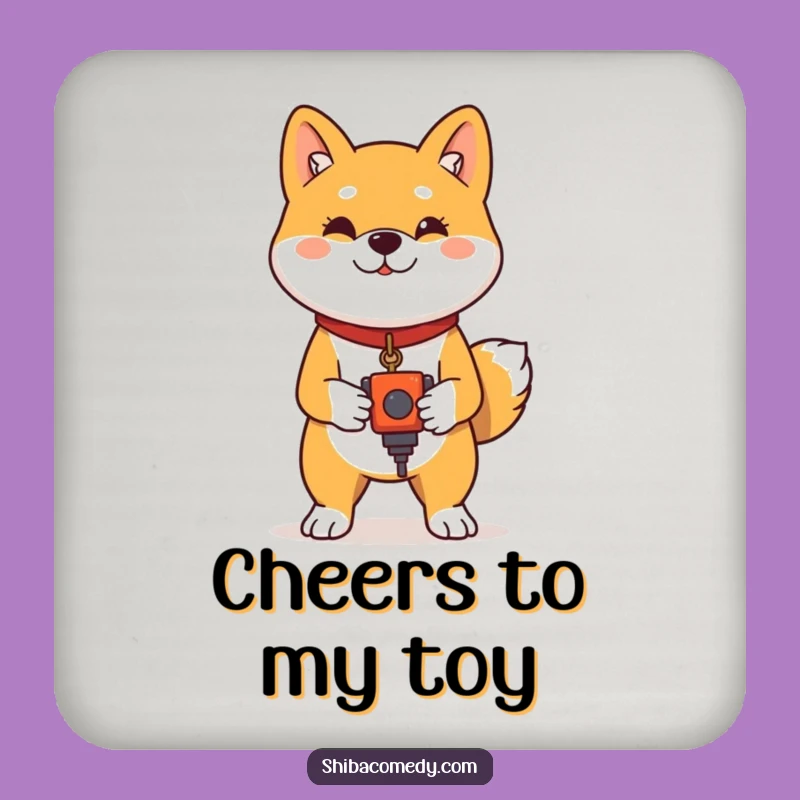 Funny Shiba Inu Proud Toy Coaster Set - Confident Dog Decor Gift