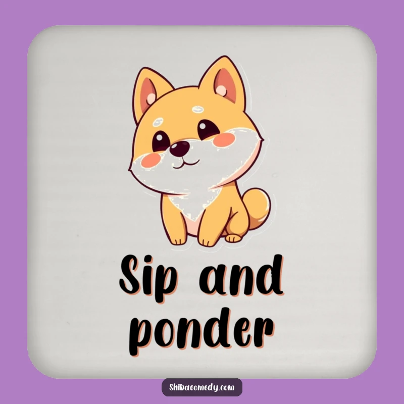 Funny Shiba Inu Coasters: Curious Tilt Protection, Keep Surfaces Thoughtful