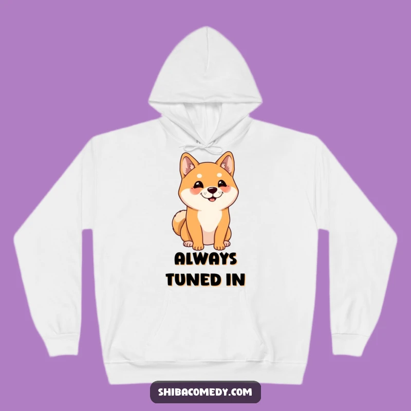 Funny Attentive Shiba Inu Hoodie: Cozy Dog Apparel, Ultimate Funny Gift for Dog Moms