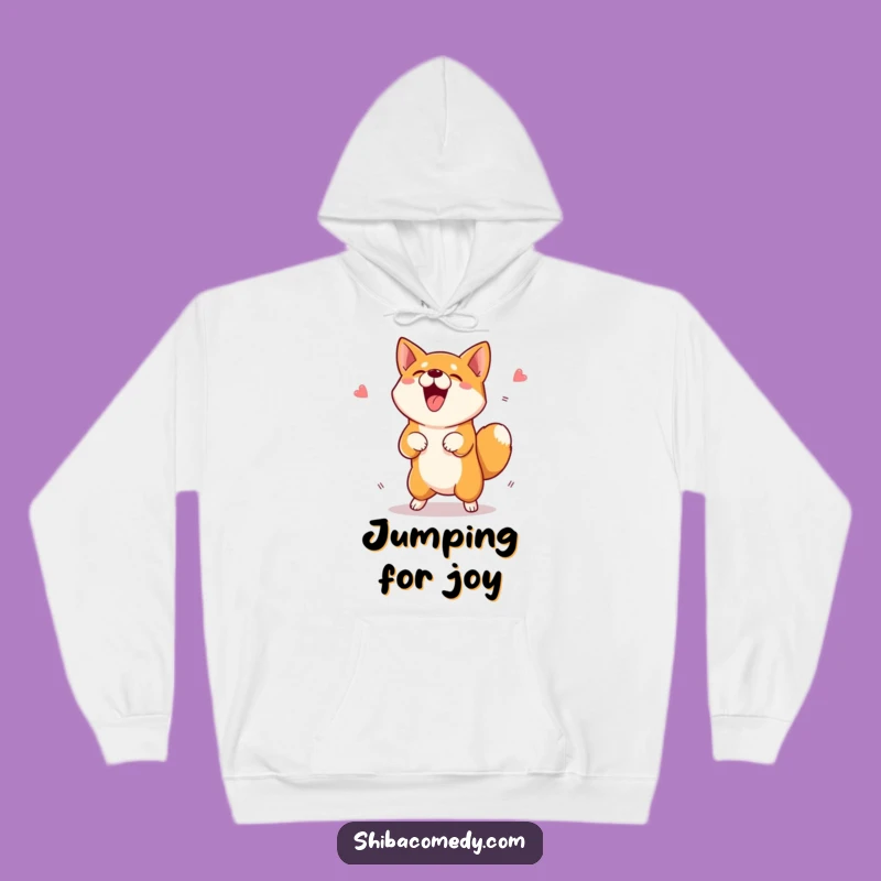 Cozy Funny Jumping Shiba Inu Treat Hoodie: Warm Dog Lover Apparel Gift