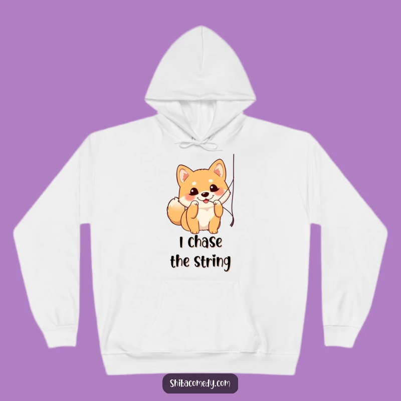 Cozy Funny Shiba Inu Batting String Hoodie - Warm & Whimsical Dog Lover Gift