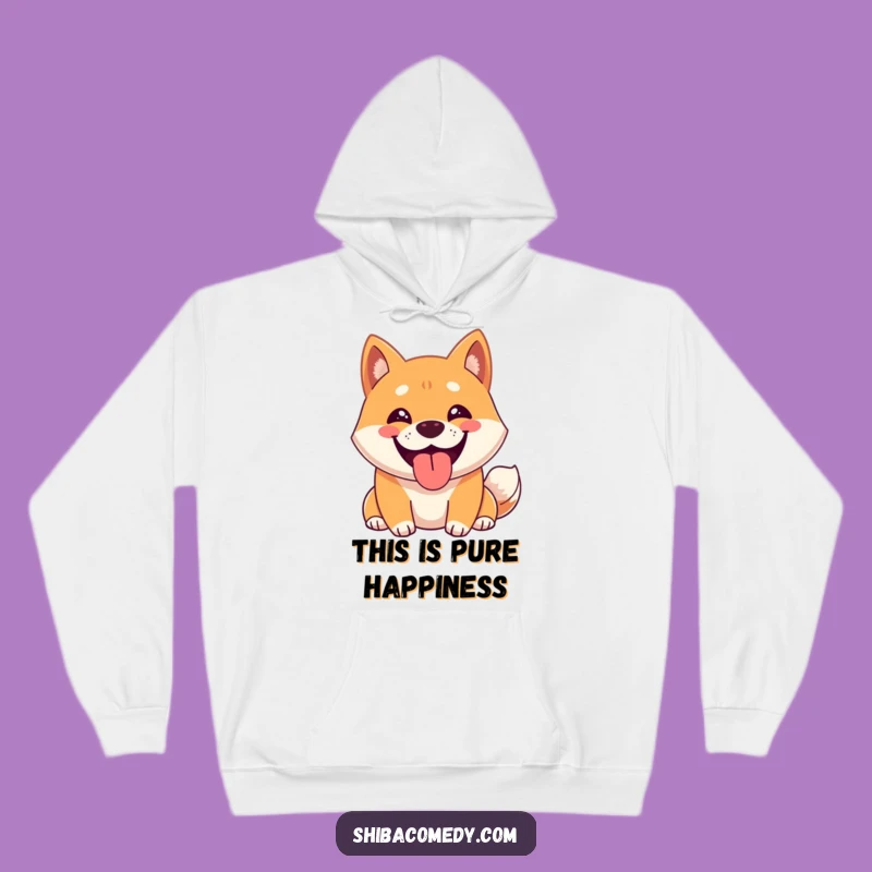 Funny Happy Shiba Inu Grin Hoodie: Stay Cozy with Hilarious Pup Cheer!