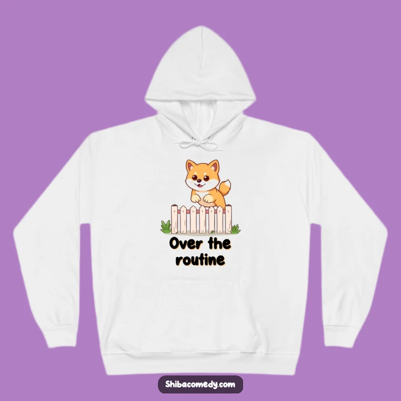 Funny Shiba Inu Leaping Hoodie: Cozy Up with Canine Ambition!