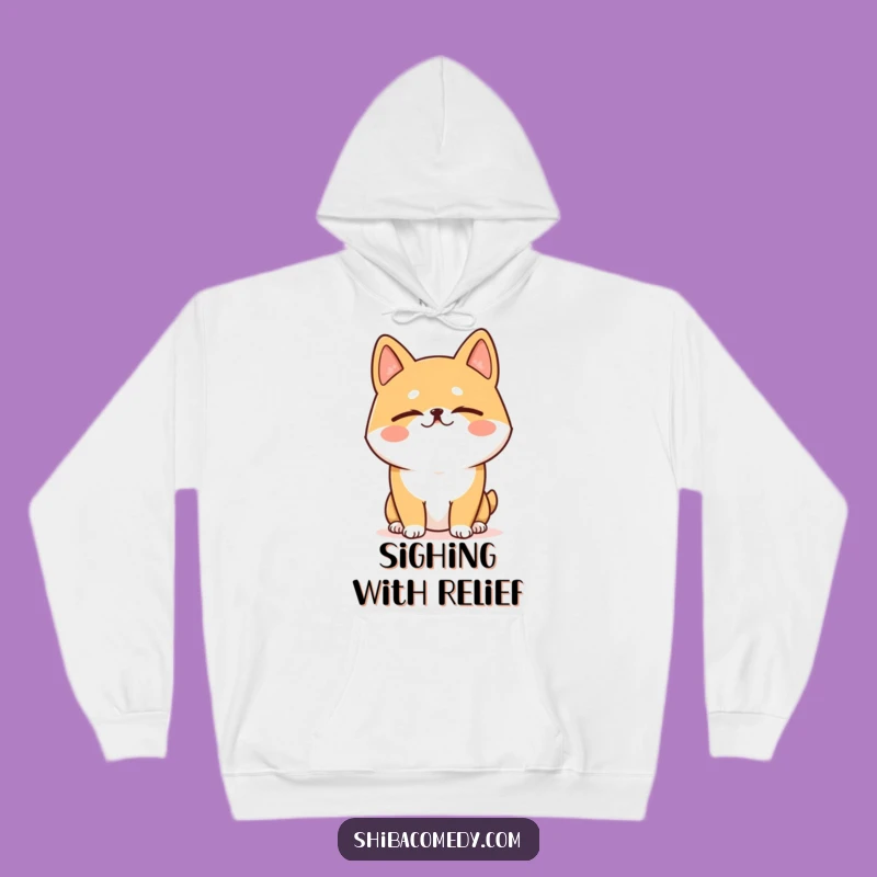 Cozy Funny Shiba Inu Hoodie - Happy Sigh Dog Gift for Comfort