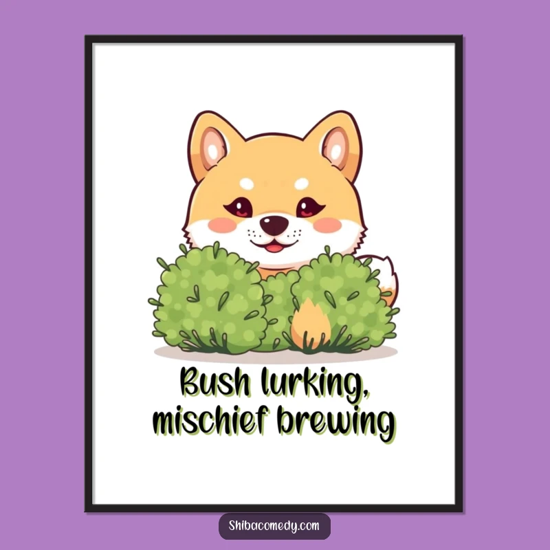 Free Printable Wall Art: Mischievous Shiba Peeking, Downloadable Art!