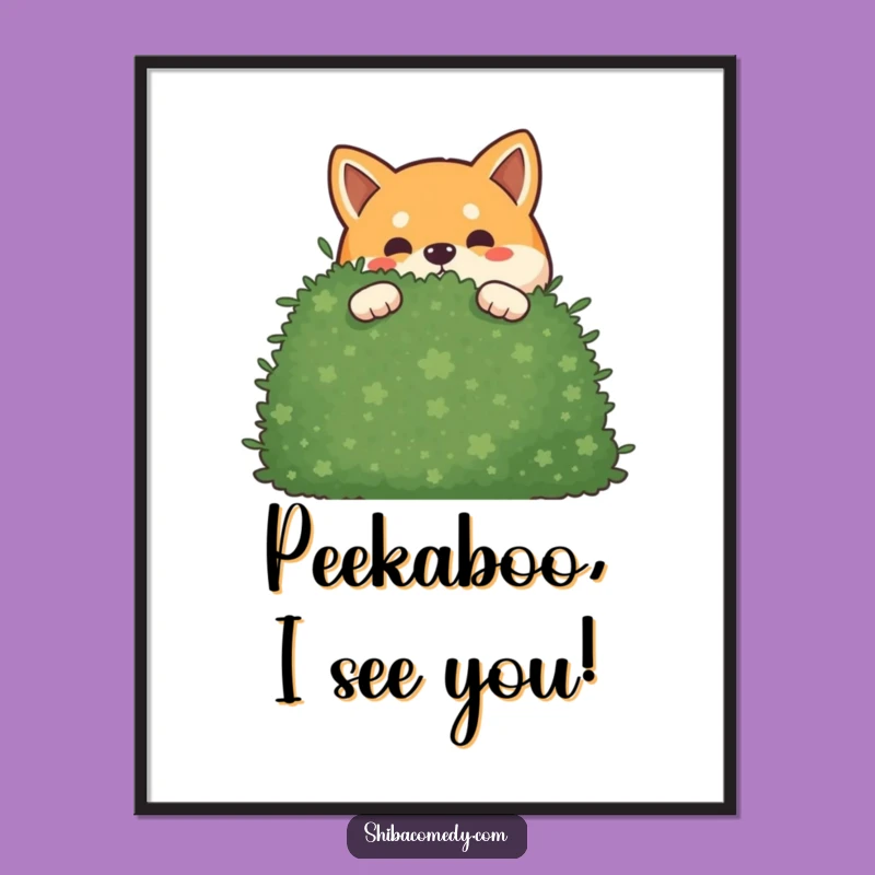 Funny Free Printable Wall Art: Mischievous Shiba Inu, a playful downloadable art gift.