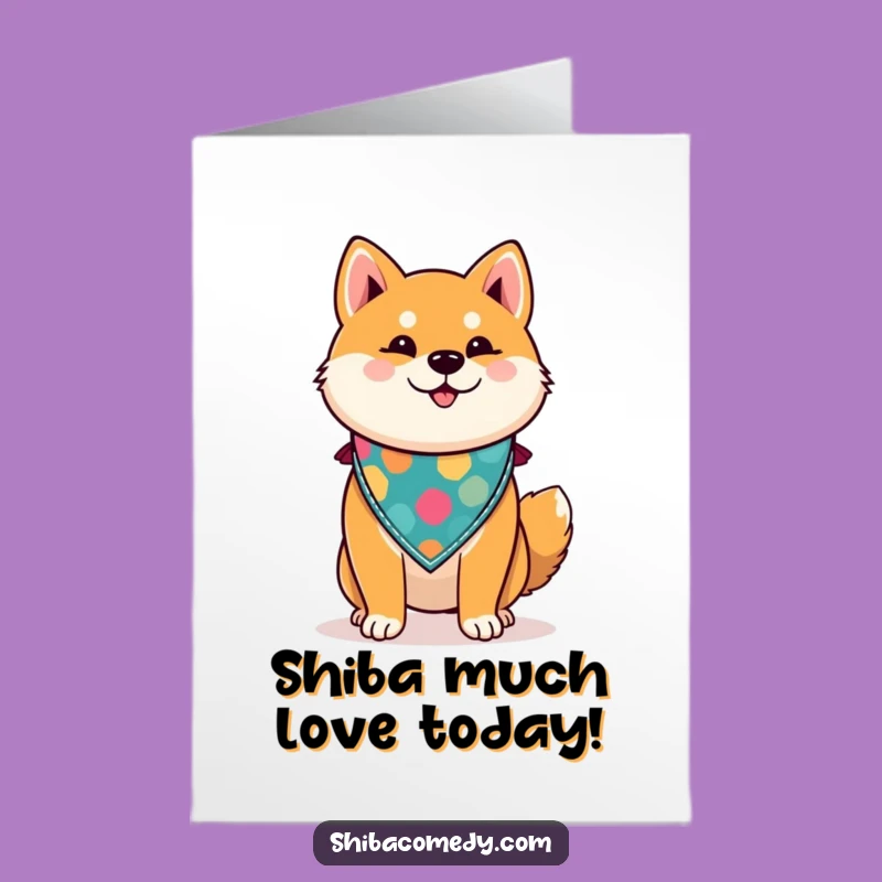 Free Printable Dog Birthday Card: Proud Shiba Inu, Funny DIY Gift for Dog Lovers