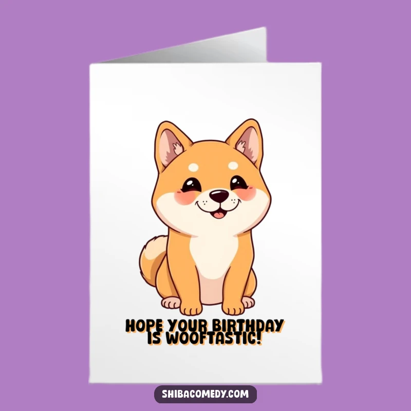 Funny Free Printable Birthday Card: Attentive Shiba Inu, Perfect Downloadable Gift