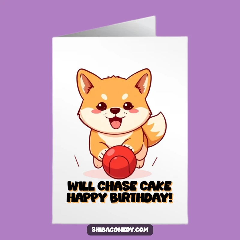 Free Printable Shiba Inu Birthday Card: Focused Doggo Funny Downloadable Gift