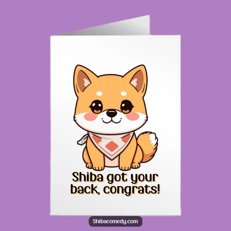 Free Printable Shiba Inu Congrats Card: Alert Doggo Hilarious Downloadable Gift