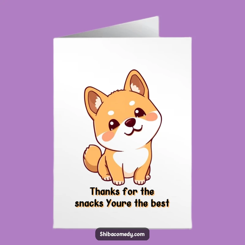 Free Printable Shiba Inu Thank You Card: Curious Pooch Funny Downloadable Gift