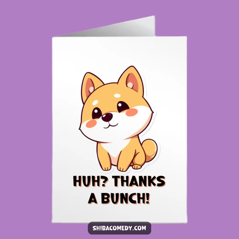 Free Printable Thank You Card: Curious Shiba Inu Head Tilt