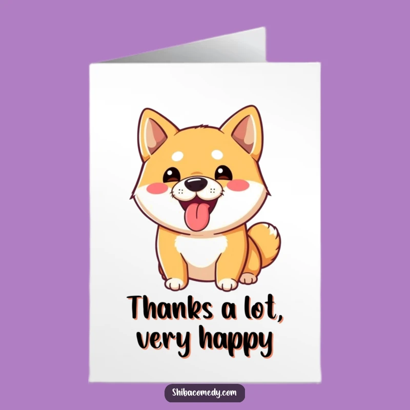 Free Printable Thank You Card: Goofy Shiba - Print at Home Gratitude Gift