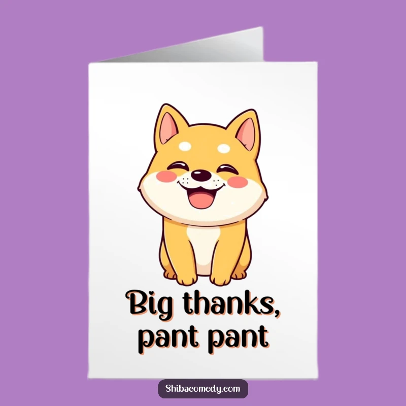 Free Printable Thank You Card: Happy Grinning Shiba Inu