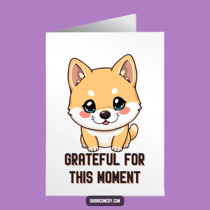 Free Printable Shiba Inu Thank You Card: Grateful, Curious Pup