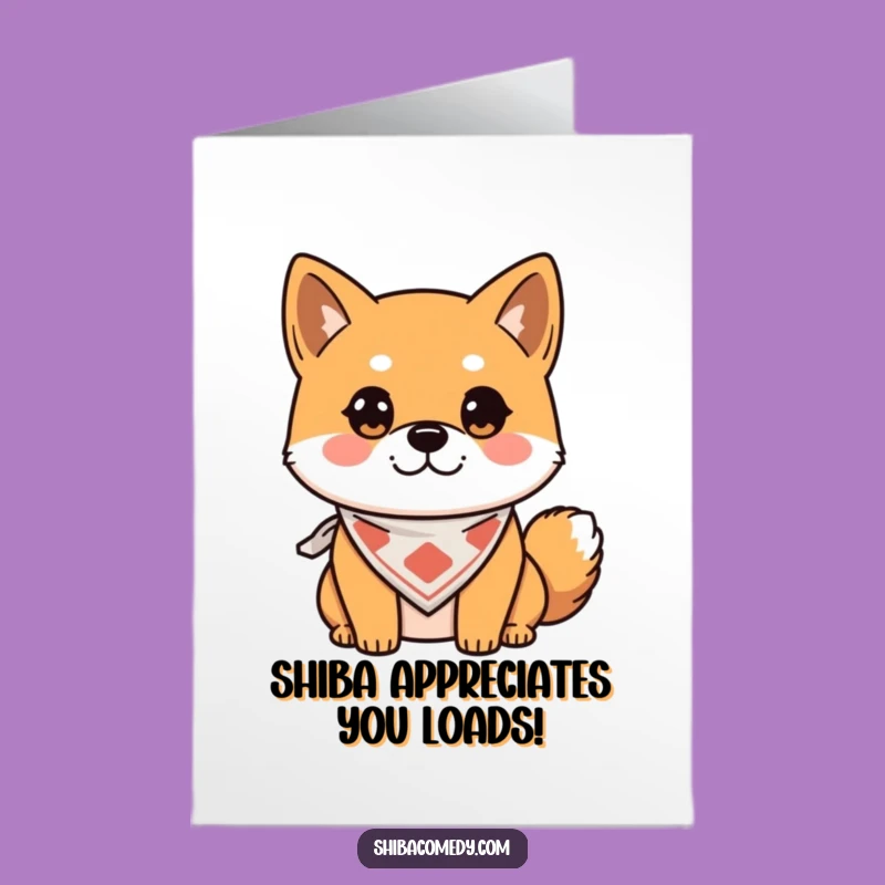 Free Printable Shiba Inu Thank You Card: Alert Doggo Funny Downloadable Gift