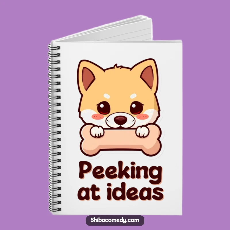 Funny Shiba Inu Bone Notebook - Curious Dog Journal for Secrets