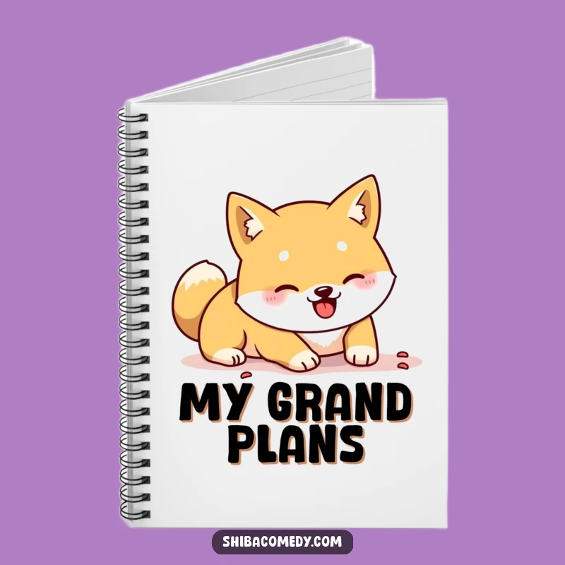 Funny Shiba Inu Digging Notebook - Energetic Notes, Hilarious Gift for Writers