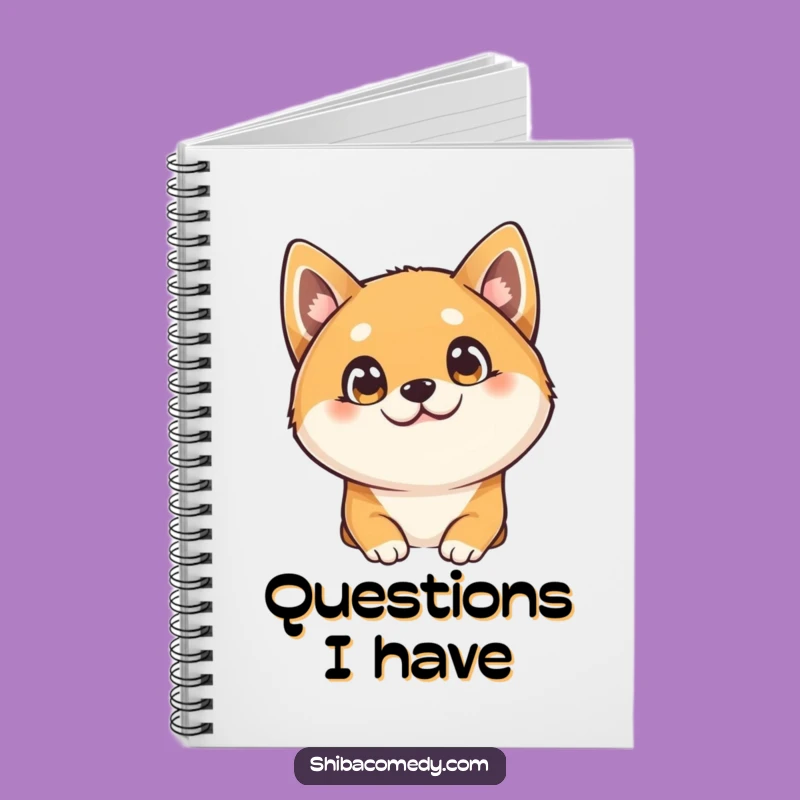 Funny Shiba Inu Head Tilt Notebook: Curious Dog Journal, Perfect Funny Gift for Notes