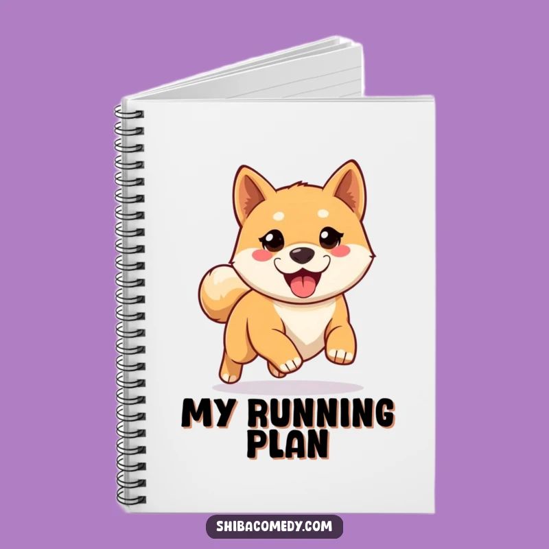 Funny Shiba Inu Notebook - Eager Dog Ready for Run Journal