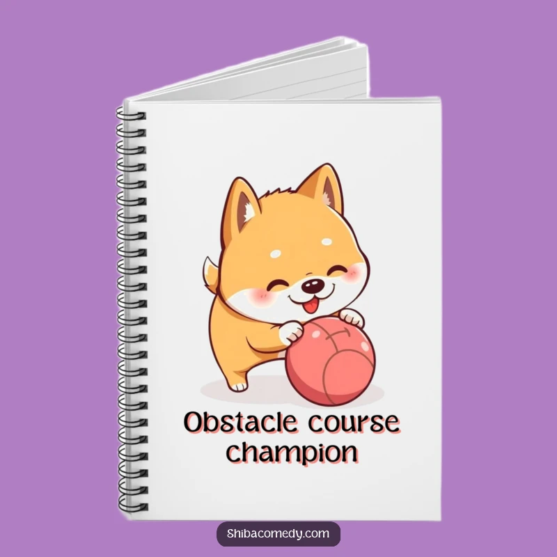 Funny Shiba Inu Rolling Ball Notebook - Hilarious Journal for Dog Fans